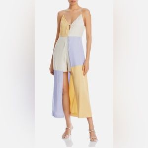 Colorblocked Twill Dress | Rebecca Taylor